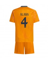 Real Madrid David Alaba #4 Bortedraktsett Barn 2024-25 Korte ermer (+ bukser)